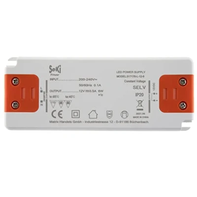 Immagine di SeKi alimentatore LED L 6 12 V 0,5 A W; Driver Trasformatore, bianco, Watt (0,5 A)