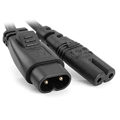 Immagine di Cablecc IEC 60320 C8 Cavo adattatore da spina a presa C7, maschio femmina, lunghezza 30 cm