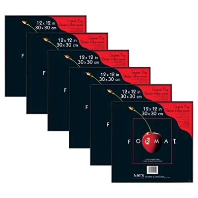 Immagine di MCS Format Frame, Nero, 12 x 30,5 cm, Set di 6 P, plastica, Black,