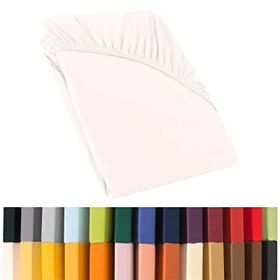 Immagine di CelinaTex Relax Lenzuola ad Angoli Elastici, Cotone, Weiß Schneeweiß, 140 x 200 160 220 cm