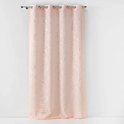 Immagine di douceur d&#039;Intérieur Morbidezza interna Tenda a occhielli Rosa, 140 x 260 cm