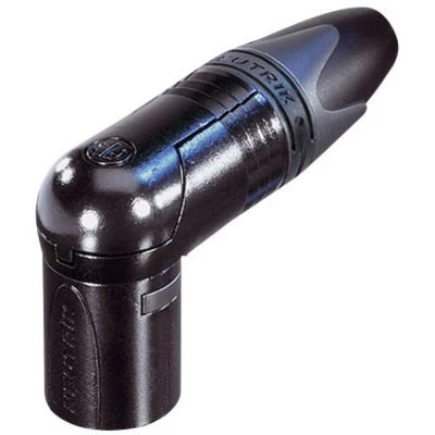 Immagine di Neutrik NC4MRX B Connettore XLR Spina angolata Numero Poli (num): 4 Nero 1 pz.