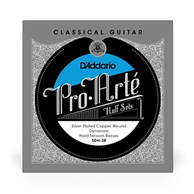 Immagine di D&#039;Addario SDH 3B Pro Arte Corde avvolte in rame placcato argento con anima Dynacore materiale composito per chitarra classica, metà muta, tensione alta