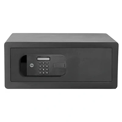 Immagine di Yale Cassaforte motorizzata per laptop ad alta sicurezza YYLEB/200/EB1, accesso con codice pin digitale, funzione di blocco e tasto sovraccarico, dim interne: 192 x 475 295mm