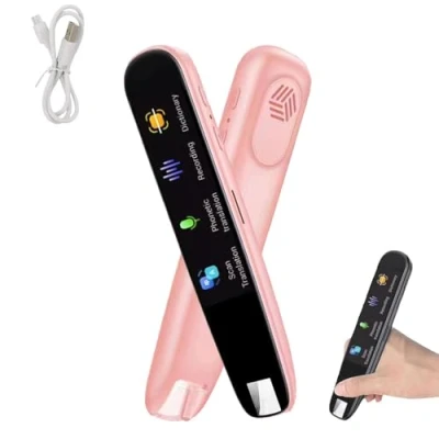 Immagine di Multipurpose Translation Device, 112 Language Translator, With Text to Speech Reading Pen, Scan Reader for Students and Business Travelers (Pink)