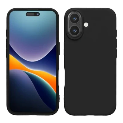 Immagine di kwmobile Custodia Compatibile con Apple iPhone 16 Cover Back Case per Smartphone in Silicone TPU Protezione Gommata nero matt