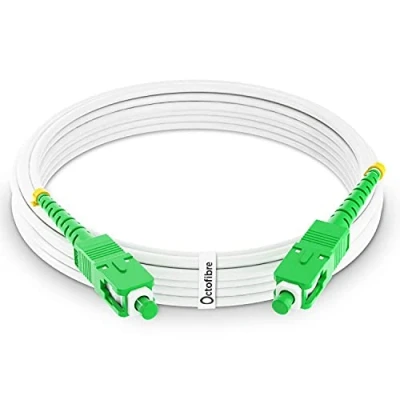 Immagine di Octofibre Cavo in fibra ottica arancione SFR Bouygues 3 m rinforzato con schermatura Kevlar prolunga/giarretiere da SC APC a