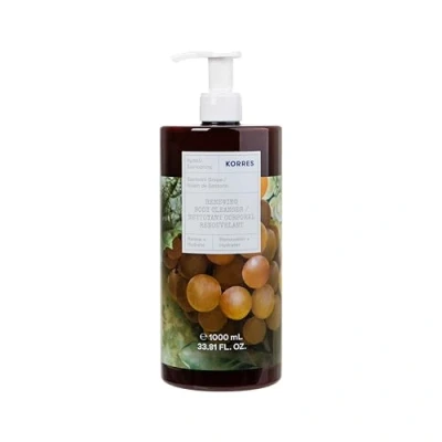 Immagine di KORRES SANTORINI GRAPE Gel doccia rivitalizzante, misura XXL, con delizioso profumo di uva fruttata, taglia jumbo, vegano, 1 l