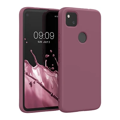 Immagine di kwmobile Custodia Compatibile con Google Pixel 4a Cover Back Case per Smartphone in Silicone TPU Protezione Gommata rosa scuro
