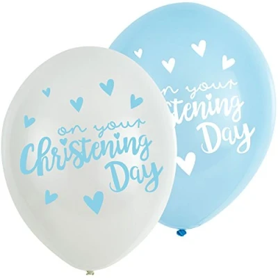 Immagine di Amscan 9901964 27,9 cm su il battesimo blu palloncino in lattice
