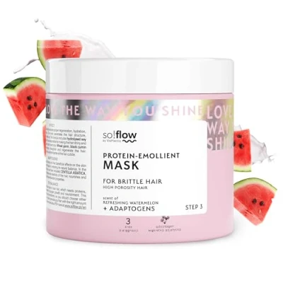 Immagine di So!Flow Maschera per Capelli ad Alta Porosità Ripara, Rinforza e Nutre i Fragili Infusa con Centella Asiatica Oli Naturali Resistenti