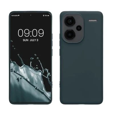 Immagine di kwmobile Custodia Compatibile con Xiaomi Redmi Note 13 Pro+ 5G / Pro Plus Cover Back Case per Smartphone in Silicone TPU Protezione Gommata ardesia scuro
