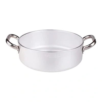 Immagine di Pentole Agnelli ALMR110620 Casseruola Cilindrica, Bassa con 2 Manici in Acciaio Inossidabile, Argento, 20 cm, 1 Pezzo