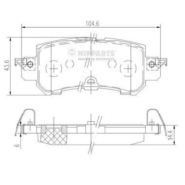 Immagine di Kit pastiglie freno, Freno a disco NIPPARTS N3613026