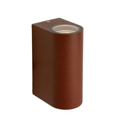 Immagine di Lucide Boogy faretto a parete per esterni, Alluminio, Rust Brown, GU10 35W 230V