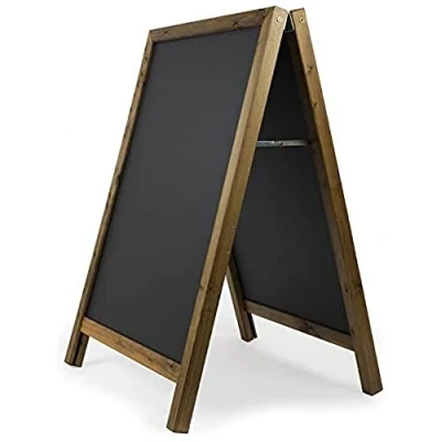 Immagine di Chalkboards UK WC151 Lavagna quadrata con cornice ad A, in legno, nera, 100 x 70 cm