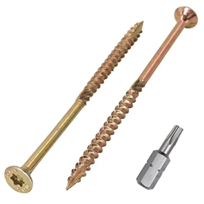 Immagine di SKIR&#039;CO 40 viti universali in acciaio zincato, 4,0 x 80 mm, testa svasata, torx, tipo 17, truciolari