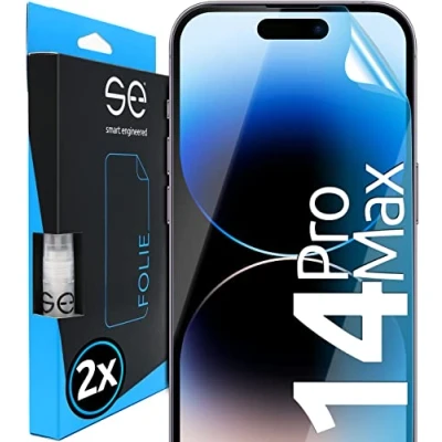 Immagine di 2x pellicole protettive per iPhone 14 Pro Max in Germania, 100% su misura con aiuto l&#039;installazione, compatibile Max, pellicola protettiva vetro temperato, antigraffio