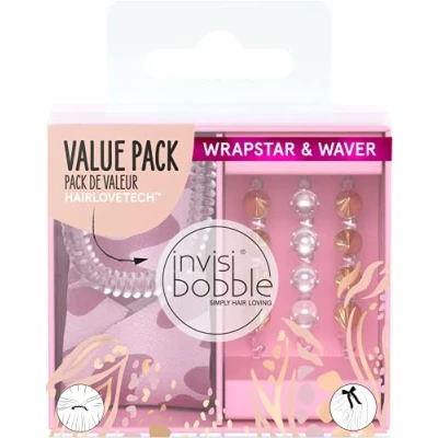 Immagine di Invisibobble duo Wrapstar cravatta per capelli rosa leopardo x1 mollette x3 I accessori chic edizione limitata Idee regalo donna