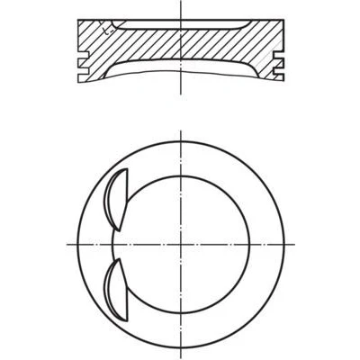Immagine di MAHLE ORIGINAL 028 PI 00134 002 Pistone 83,01 con porta fascia elastica VOLKSWAGEN: Transporter 5 Bus, 5, Golf AUDI: TT Coupe, Q5
