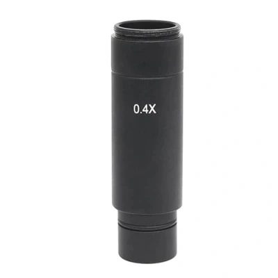 Immagine di Kit accessori per microscopio Obiettivo adattatore con attacco C 0,4X CCD CMOS Fotocamera industriale Oculare digitale collegato lente relè di riduzione del Vetrini