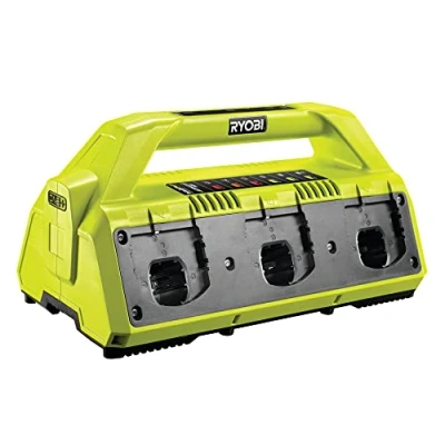 Immagine di Ryobi RC18 627 Caricabatterie Sequenziale a 6 Postazioni 18V ONE+, Compatibile con Tutte le Batterie Litio ONE+