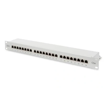 Immagine di Digitus DN91524S Pannello Patch 19&quot; Schermato 24 Porte 8 Poli Rj45 per Reti Categoria 5E, 1 Unità