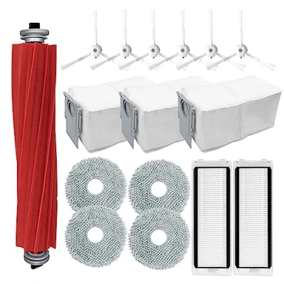 Immagine di Odashen Set di accessori ricambio per robot aspirapolvere Roborock Q Revo/Roborock P10, con spazzola principale, panno mocio, sacchetto la polvere, filtro, laterale, 16 pezzi