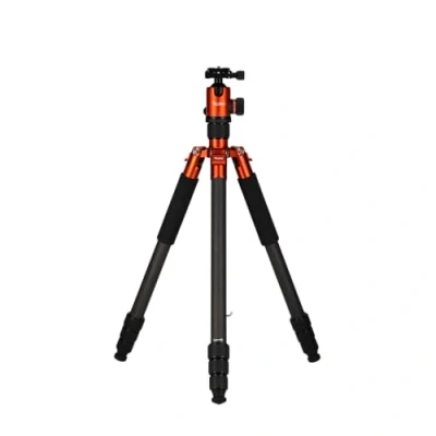 Immagine di Rollei treppiede fotografico C6i: compatto, leggero, 3 in 1 con testa a sfera Arca Swiss Monopod, macrostativo, punte e borsa (arancione)