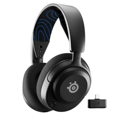 Immagine di SteelSeries Arctis Nova 5P Cuffia da gioco wireless multi sistema Driver magnetici al neodimio 100+ preset audio Batteria 60 HR 2,4GHz o BT Mic ClearCast Gen2.X PS5, PS4,PC, Switch,cellulare