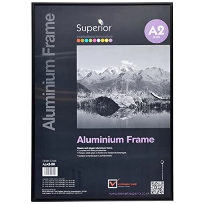 Immagine di Stewart Superior A2 orizzontale/verticale in vetro di sicurezza alluminio cornice nero