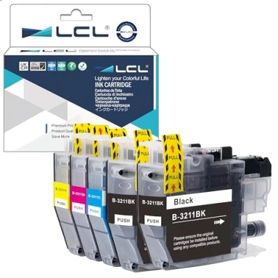 Immagine di LCL LC3211 Sostituzione Cartucce d&#039;inchiostro Compatibile per Brother LC3213 DCP J770 J772DW J774DW MFC J890DW J895 J497DW J572DW J491DW J895DW (2KCMY)