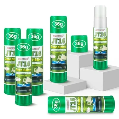 Immagine di GEEETECH colla per stampante 3D, confezione da 6 pezzi (JT16), perfetta adesione della 3D del primo strato, formula solubile in acqua, stampa compatibile con PLA, ABS,