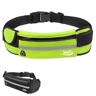 Immagine di InnoTi Marsupio Running Uomo e Donna Sportivo Impermeabile in Neoprene Cintura Porta Cellulare, Jogging, Camminata, Escursionismo da Corsa Riflettente Regolabile