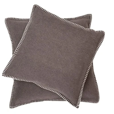 Immagine di David Fussenegger, Federa per Cuscino, con Cucitura Decorativo, 40 x cm, Marrone (Braun), Cotone