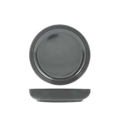 Immagine di H&amp;H Stoccolma Set 12 Piatti Fondi, Stoneware, Grigio, 22cm