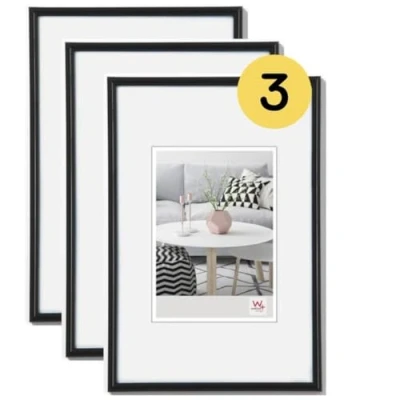 Immagine di walther design cornice nera 15 x 20 cm confezione da 3, in plastica Galeria KB520H3