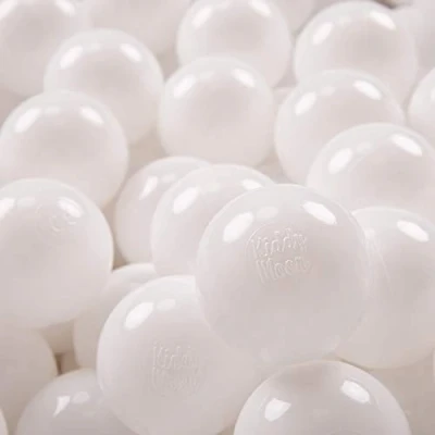 Immagine di KiddyMoon 700 Palline/7Cm Palline Morbide Colorate Per Piscina Bambini Fatto In EU, Bianco