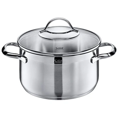 Immagine di Silit &quot;Achat High casseruola con Coperchio, Argento, 20 cm