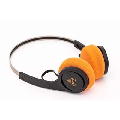 Immagine di GPO Cuffia Bluetooth On Ear con Microfono, Retrò Nero/Arancione
