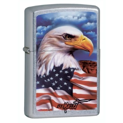 Immagine di Accendino Zippo® Mazzi 24764, Antivento Ricaricabile Zippo, Realizzato in Metallo con Caratteristico &quot;click&quot; Color Argento, Made USA, Ottima Idea Regalo