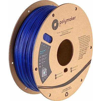 Immagine di Polymaker PB01007 PolyLite Filamento per stampante 3D PETG resistente al calore, Elevata resistenza alla trazione 1.75 mm 1000 g Blu 1 pz.