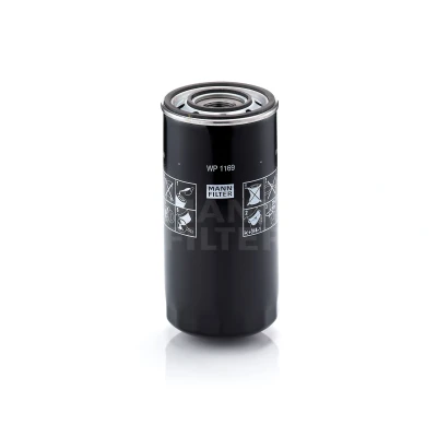 Immagine di MANN FILTER WP 1169 Filtro olio M 30 X 2 con una valvola blocco arretramento ad avvitamento IVECO: EuroCargo I III, EuroTech MH, MT