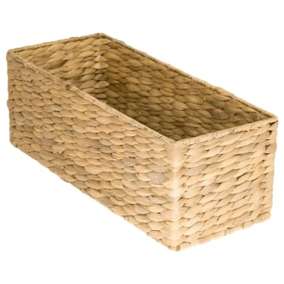 Immagine di HMF Cesto portaoggetti per bagno, cestino intrecciato in giacinto d&#039;acqua, 38 x 15 14 cm