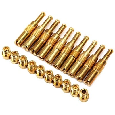 Immagine di Sostituzione kit getto principale, 10 pezzi Ugello principale carburatore Ugelli guida per Keihin Pwk Tipo Cvk Pe e altri getti lenti/guidati Resistenza alla corrosione Stabile