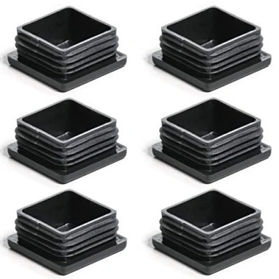 Immagine di Enkotrade 6 tappi lamellari per tubi quadrati, 100 x mm, copertura tubo in polietilene di alta qualità, tappo, feltrini quadrati