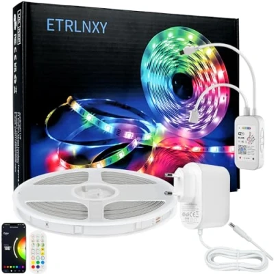 Immagine di Alexa Striscia LED 20 Metri, WiFi RGB Smart Strisce 20m con Telecomando, tuya App Controllato, Sincronizza la Musica, Funziona Google Assistant, Luci Colorate per Casa,Cucina,Bar
