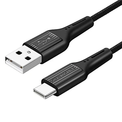 Immagine di SHULIANCABLE Cavo USB C, 3A Type C Ricarica Rapida in Nylon, Compatibile per Samsung S21 S20 S10 S9 S8 Note10 9 8, Xiaomi, Google Pixel, LG, Sony (1M, Black)
