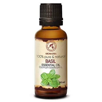 Immagine di Olio Essenziale di Basilico 30 ml Ocimum Basilicum Puro Oli Aromaterapici per la Cura del Corpo Diffusori Calmante Buon Umore Home Fragrance