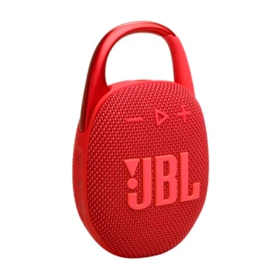 Immagine di JBL Clip 5 Speaker Bluetooth Portatile, Altoparlante Wireless Compatto, Moschettone Integrato, Waterproof e Resistente alla Polvere IP67, fino a 12 h di Autonomia, App Portable, Rosso